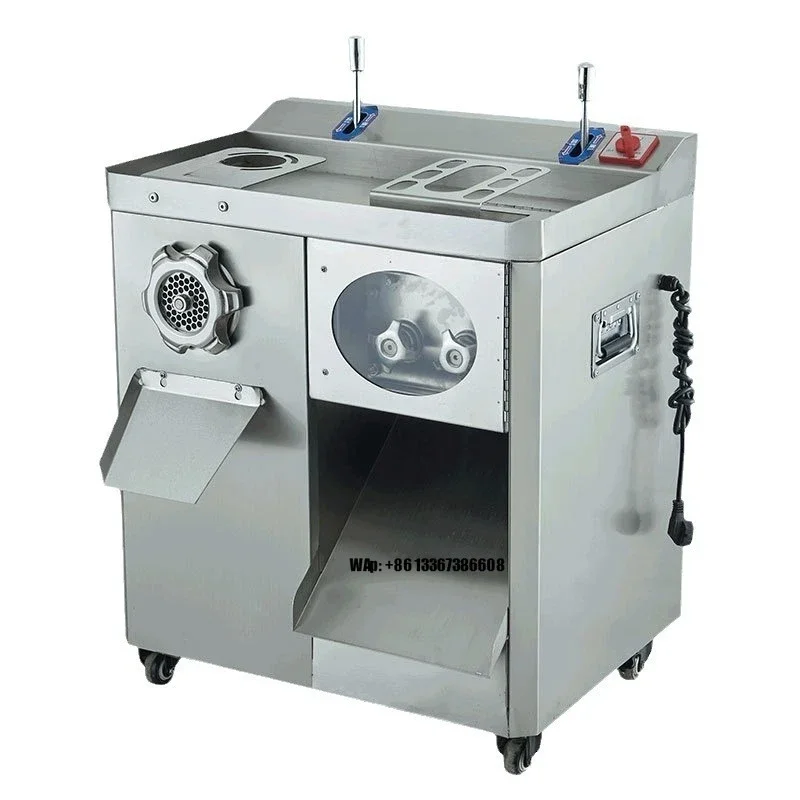 Full-Automatic Commercial Electric Meat Grinding & Cutting Machine - Stainless Steel Sausage Stuffer