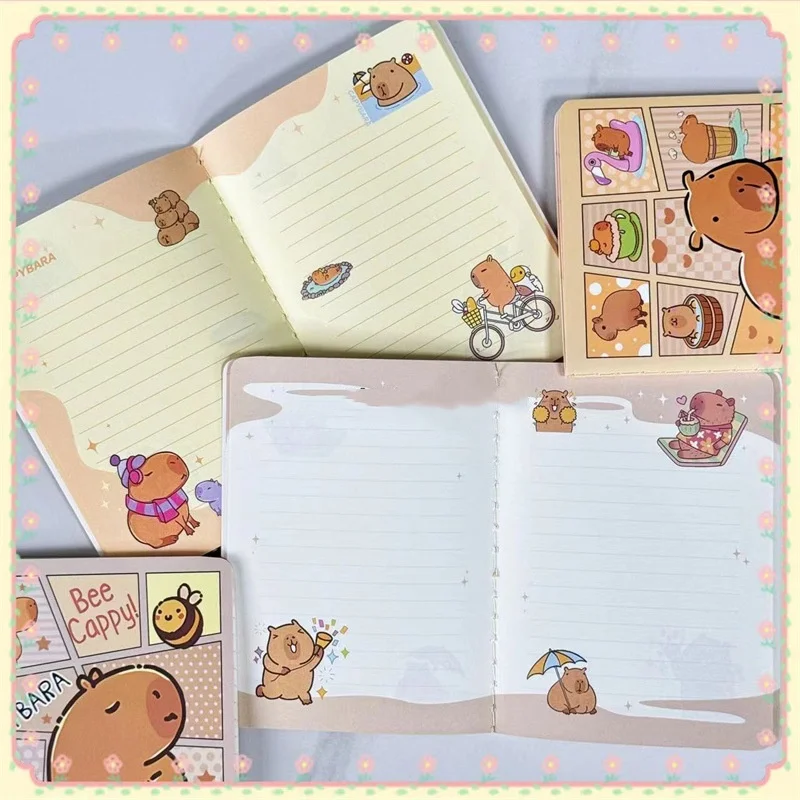 8pcs/lot Kawaii Capybara Notebook Cute Portable Note Book Diary Planner Stationery gift School Supplies