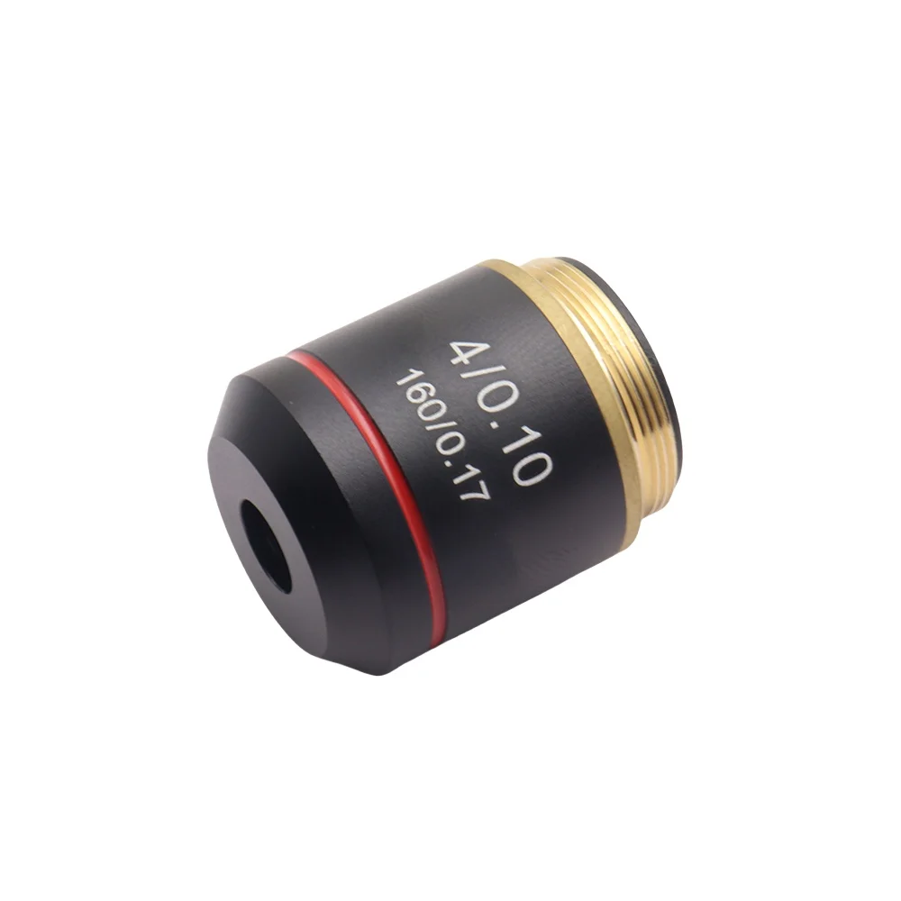195 무색 대물렌즈 4X 10X 20X 40X 60X 100X 현미경 대물 렌즈 RMS 20.2mm 광학 부품 세트