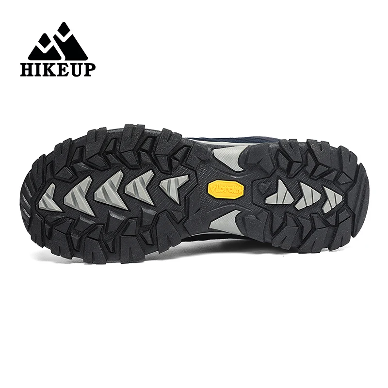 HIKEUP-Zapatillas de senderismo antideslizantes para hombre, zapatos transpirables resistentes al desgaste, a prueba de salpicaduras, escalada,