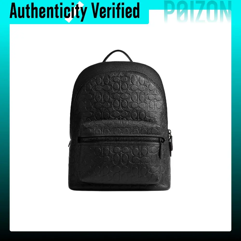 COACH Charter Leather Travel Bag Backpack Large Men's Black CP117-BLK