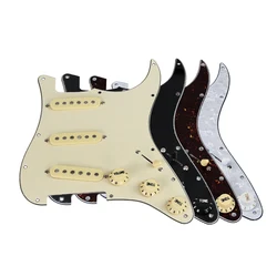 FLEOR Alnico 5 нагруженная накладка SSS предпроводная Гитара Pickguard в шахматном порядке одна катушка Пикапы 50/50/52 мм для FD ST гитары