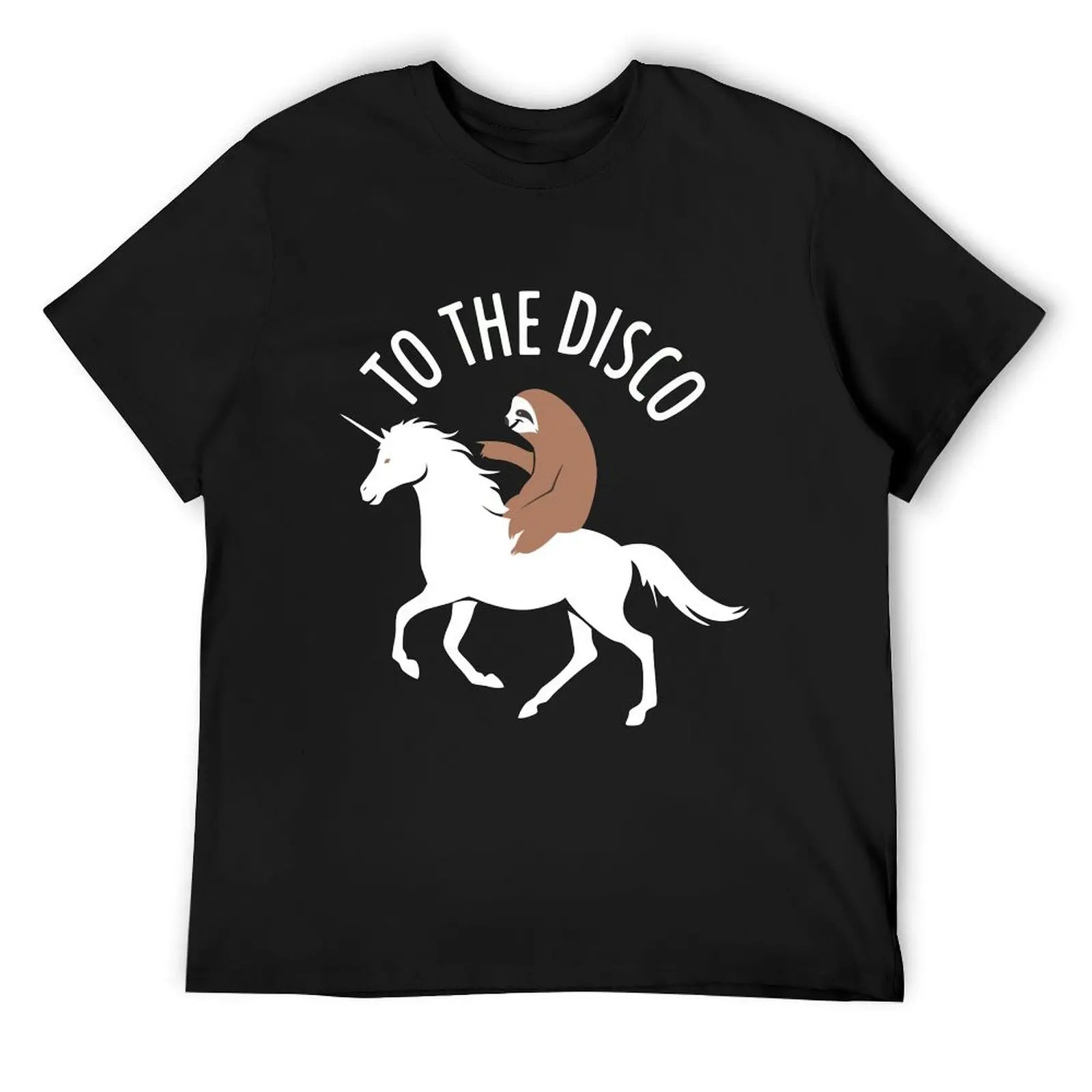 

Sloth To the Disco Unicorn T-Shirt valentines boutique clothes Luxury man summer top t shirts for men graphic