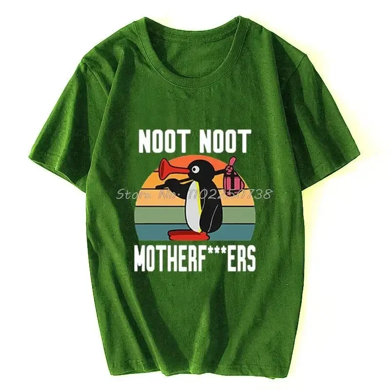 Noot Noot Pingu Kawaii Anime T Shirt Cartoon Funny Penguin Graphic Tops Women Men Casual Oversized T-Shirt Boy Girl Cute Tee