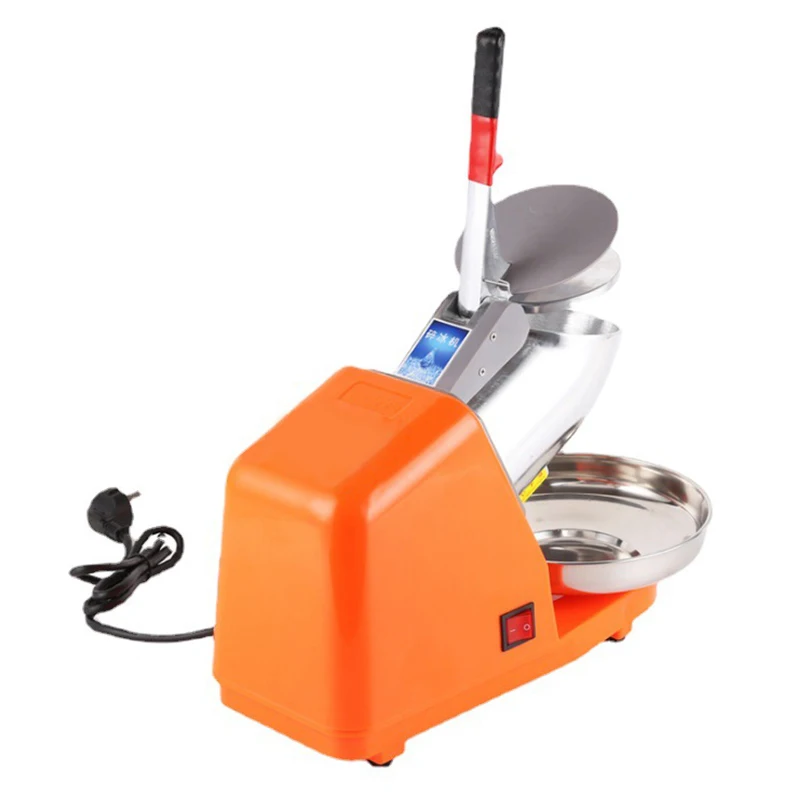 كسارة الجليد الكهربائية شفرة مزدوجة 85 كجم/ساعة ماكينة حلاقة عصير مخروط الثلج كتلة الجليد كسر طاحونة الحليب الشاي متجر معدات الحلاقة الجليد