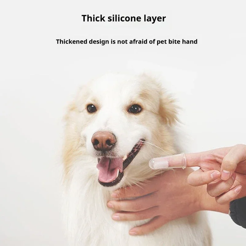 Pet Silicone Finger Toothbrush Dog Silicone Cleaning Teeth Finger Cover Cats and Dogs Cleaning Oral Products