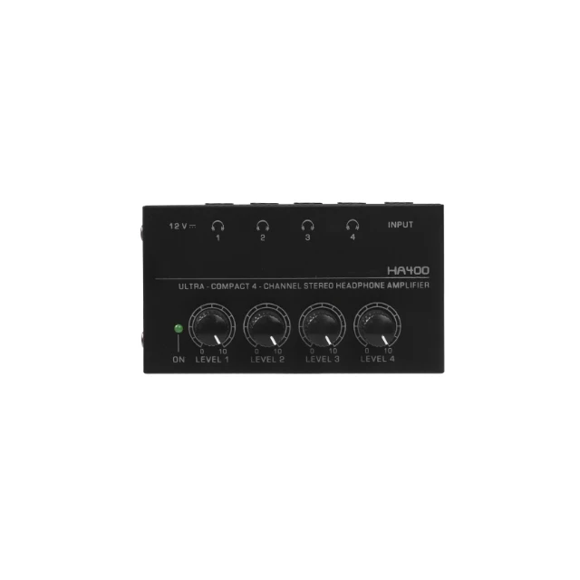 HA400 4 Channels Mini o Stereo Headphone Amplifier Ultra-Compact Audio Amplifier With Power Adapter Plug Adapter