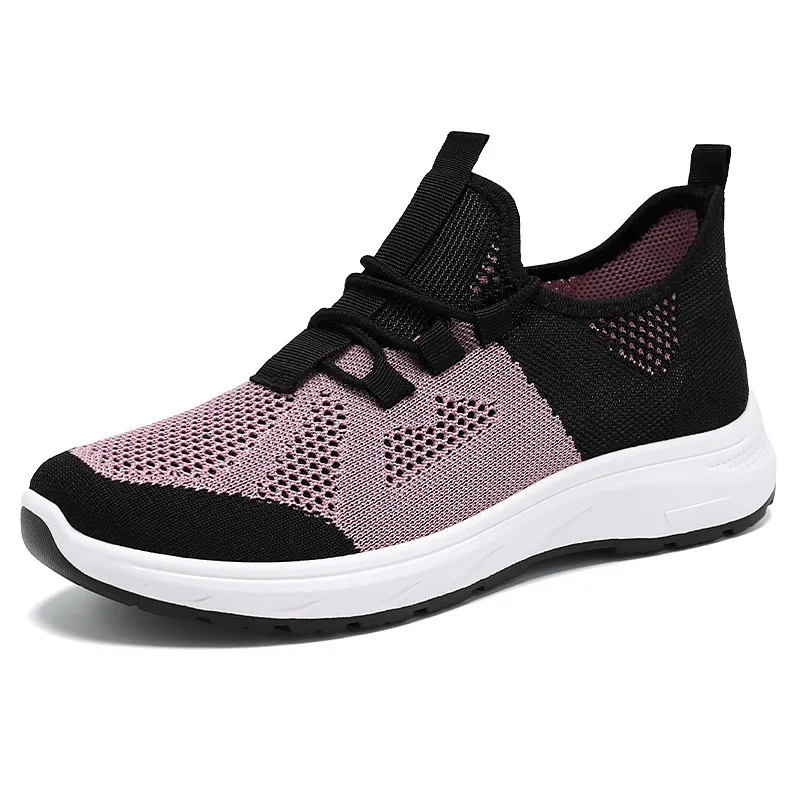 

Женская обувь, летняя модная сетчатая дышащая удобная обувь на танкетке со шнуровкой, повседневная спортивная обувь 36-41