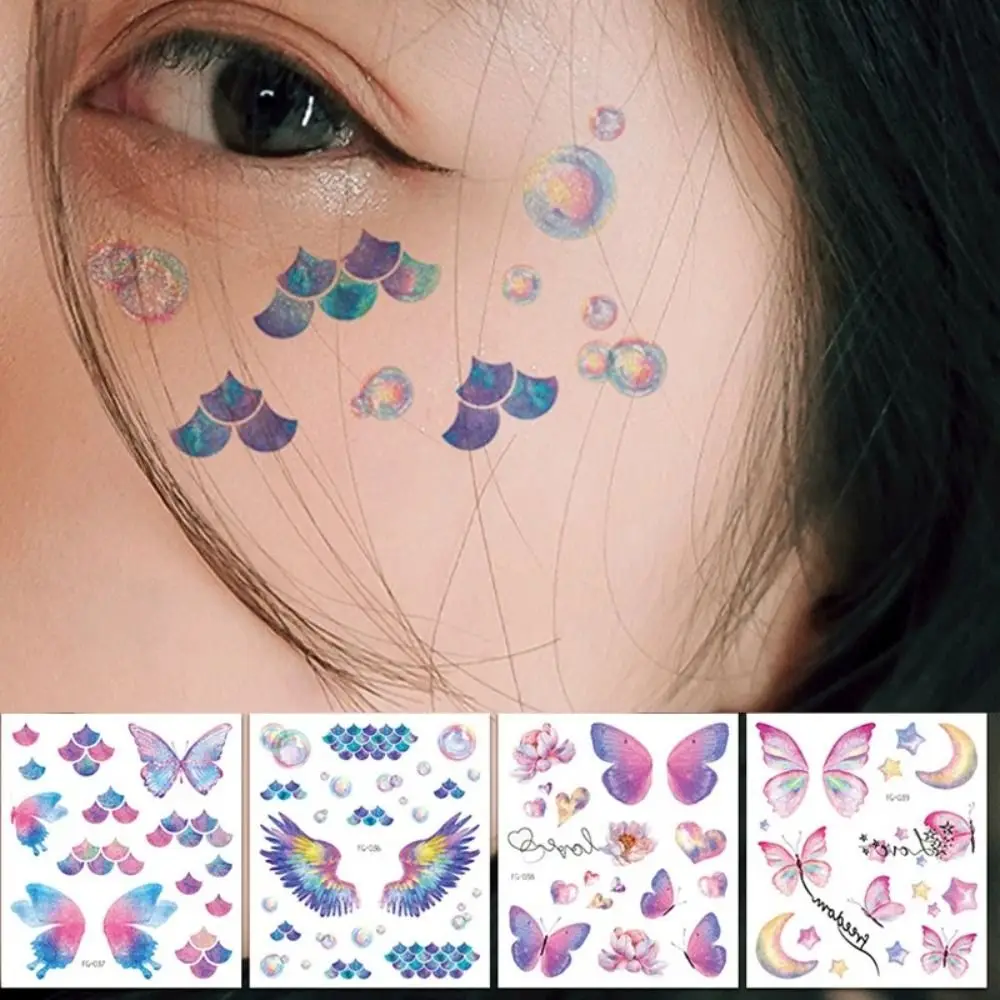 Safe DIY Sparkly Fairy Butterfly Wings Body Art Decoration Waterproof Butterfly Tattoo Sticker Tattoo Sticker