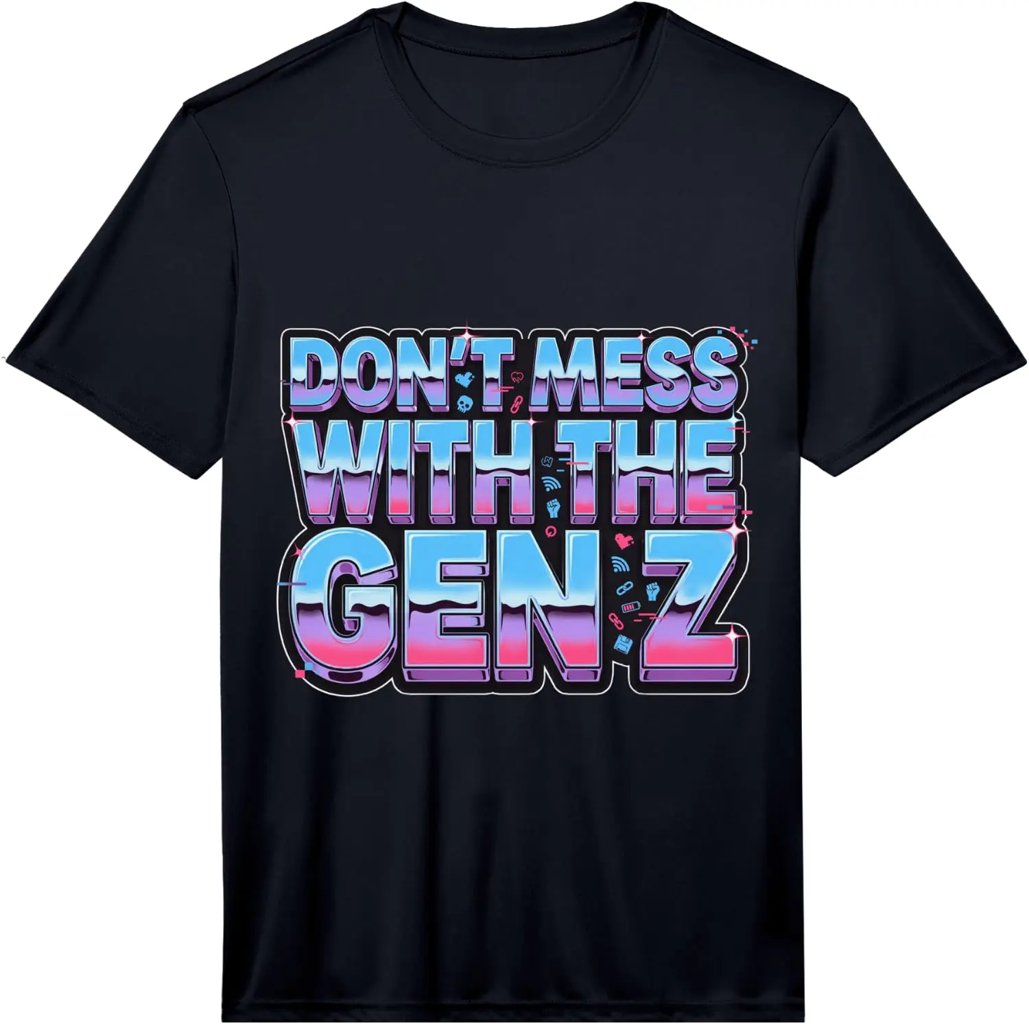 Don't Mess With The Gen Z Aesthetic Slang Viral |- Performance T-Shirt 100% Cotton Trendy Y2K Short-Sleeve Tee – Soft,