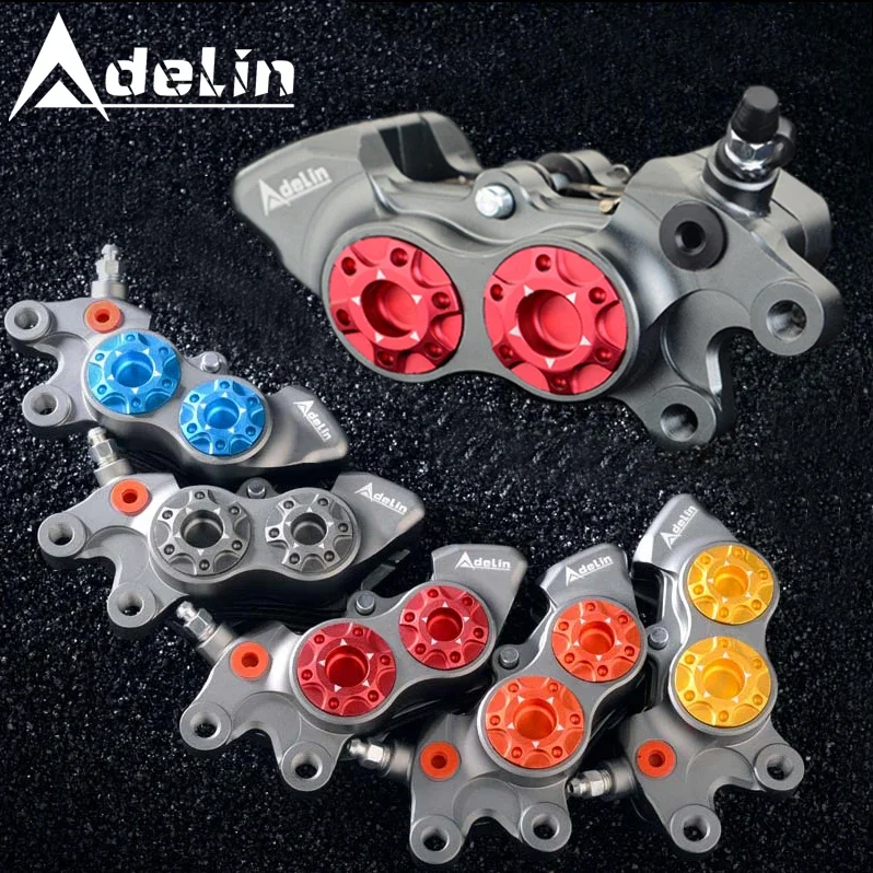 ADELIN ADL-11 L/R Brake Caliper Motorcycle Brake Pump Disc 4 Piston street bike AVT for Vespa Brake