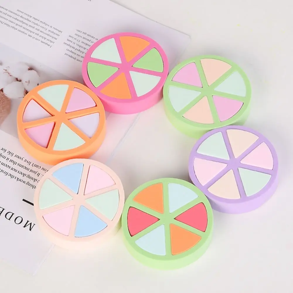 Triangle Love Powder Puff Pizza Flours Mini Face Makeup sponge Cosmetics Washable Lightweight Makeup Tool