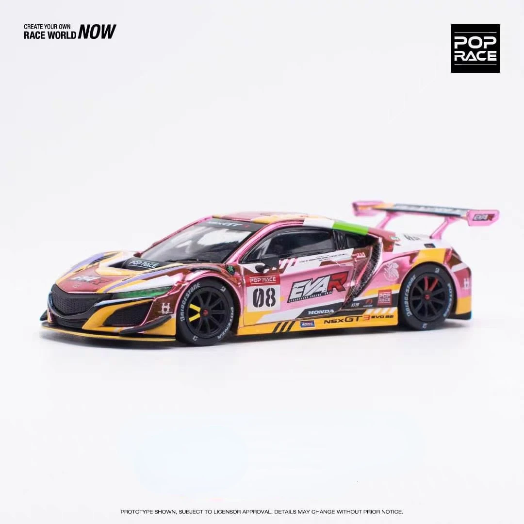 POPRACE 1:64 NSX EVA No. 8 machine painting Alloy car model