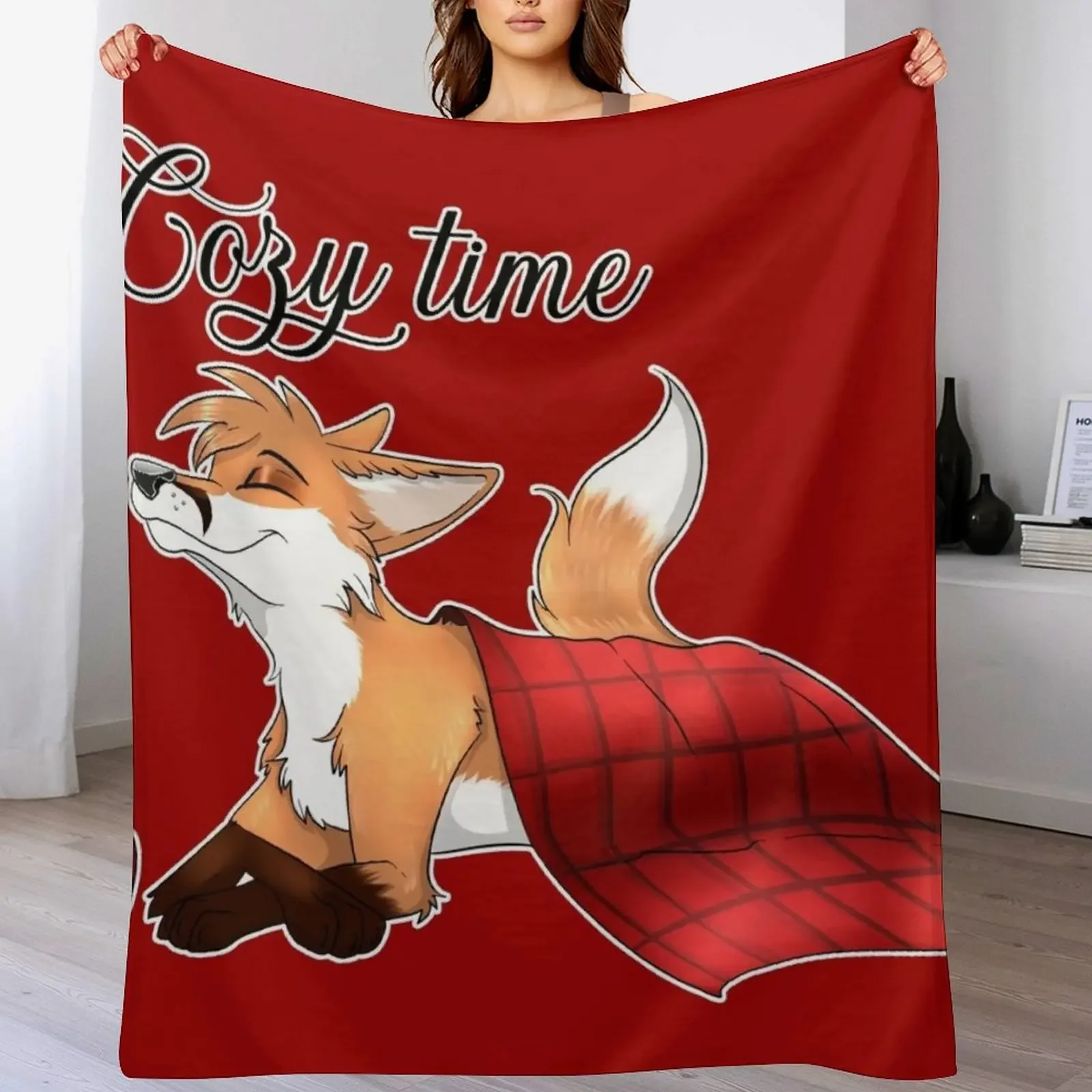 

Cozy Time Foxy Blanket Throw Blanket Anti Shedding Soft Fuzzy Blanket for Home