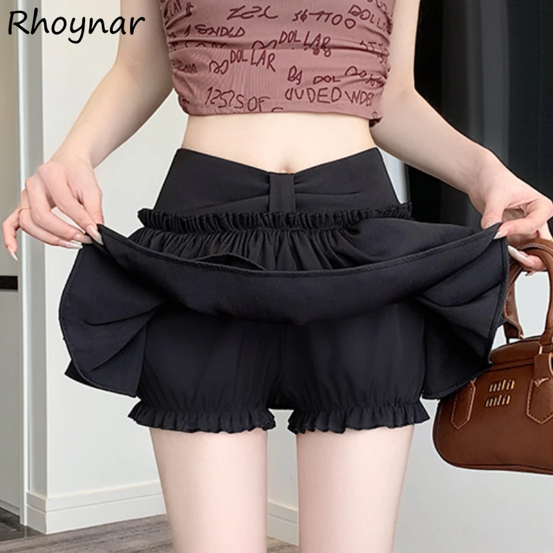 

French Style Mini Cake Skirts Women Summer Sweet Lovely Girls College High Waist Anti-exposure Puffy A-line Balletcore Graceful