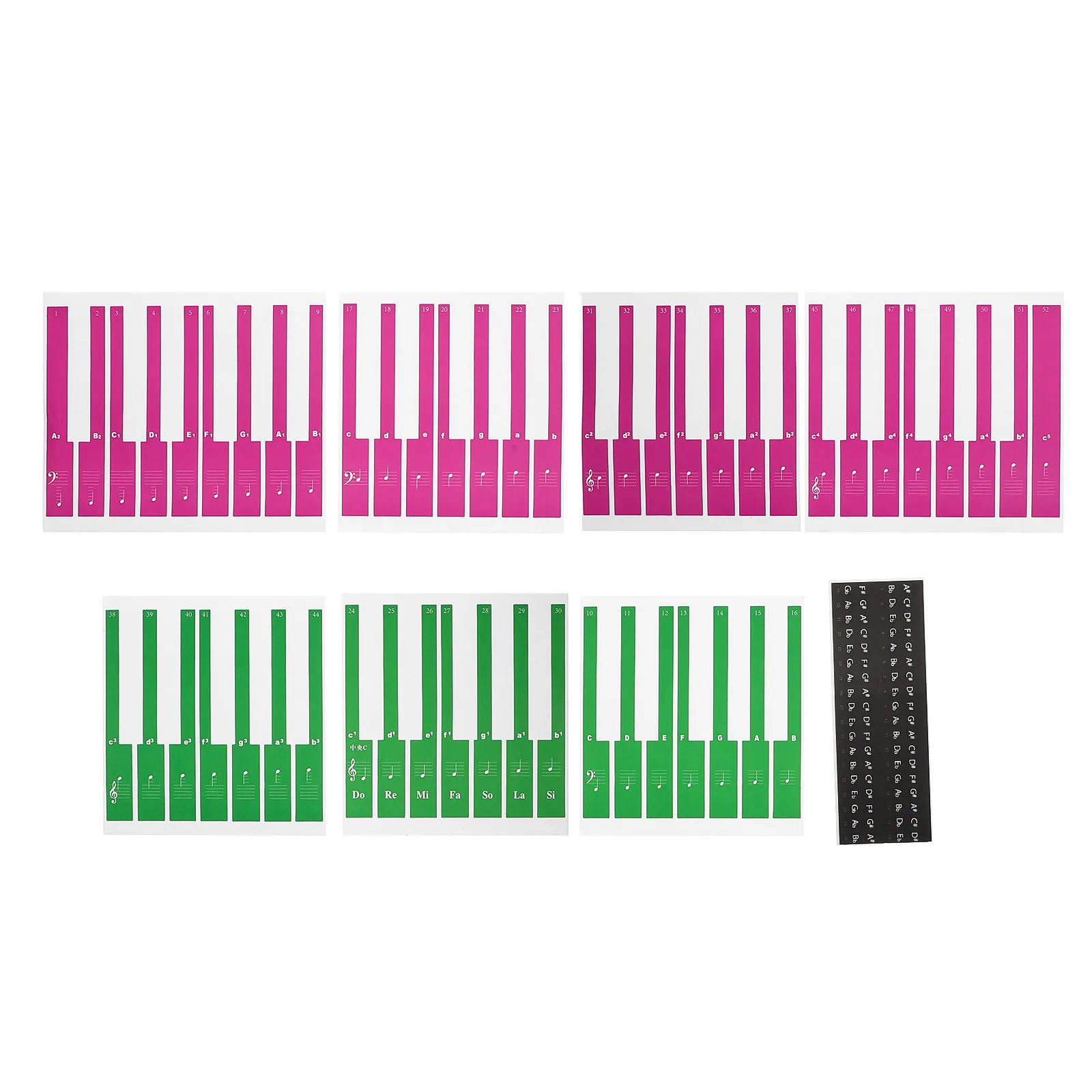Piano Keyboard Decal Beginner Friendly Large Font Sticker Easy Paste Piano Sticker Classic Keyboard Music Note Decal