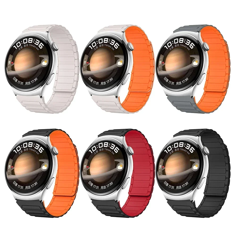 Magnetic Sports Band for Huawei Watch GT 4 46mm Watch 4/4 Pro Smart Watch 22mm Silicone Strap for Amazfit Balance Falcon GTR 4/3