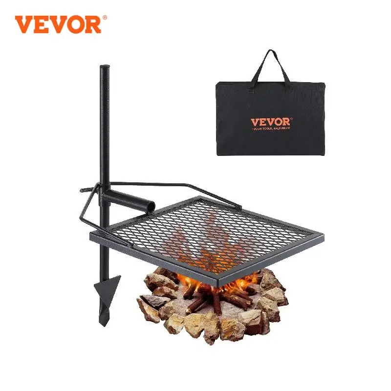 

VEVOR 14/16in Outdoor Barbecue Charcoal Grill Premium Steel Campfire Grill Rack for Outdoor Cooking Camping Picnics Beach