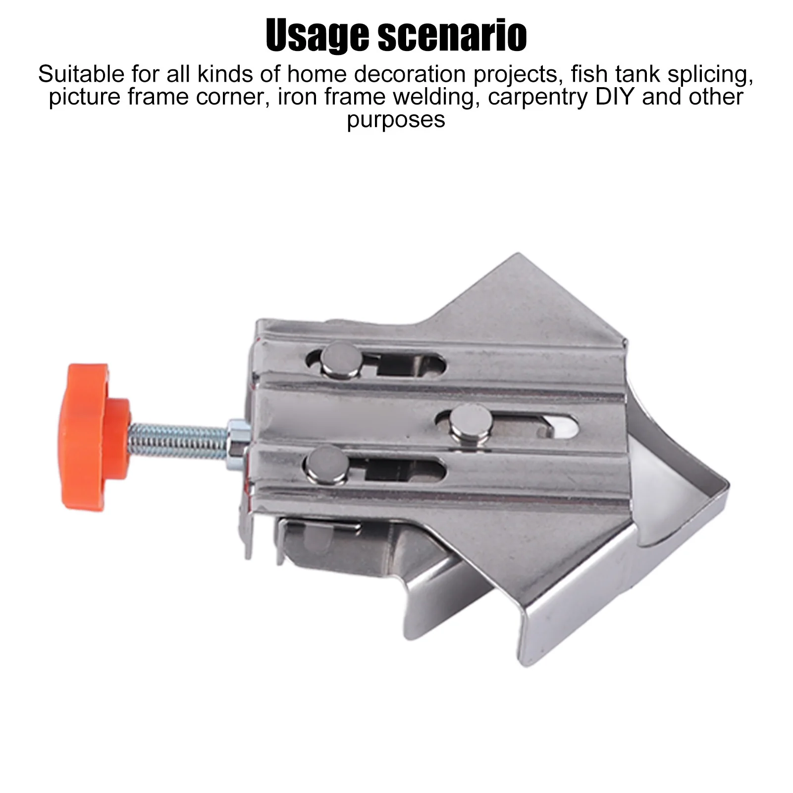 4Pcs Stainless Steel 90 Degree Right Angle Corner Clamp Closed Adjustable Opening for Precision Woodworking and Cabinet Making - view 2