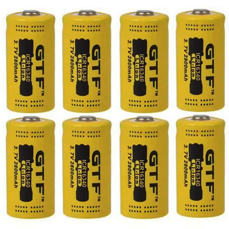 Veciikala-akumulator CR123A RCR 123 ICR 16340.2800 MAH, 3.7 V, litowo-jonowy, do Arlo L70 kamera ochrony.