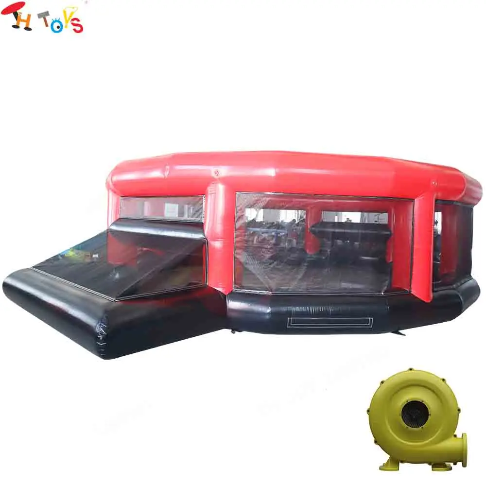 8x6m Round Football Field Inflatable Soccer Field Sport Game with Free Air Blower