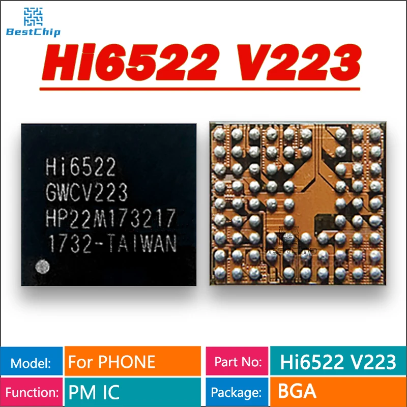 2Pcs HI6522 GWCV223 V223 BGA Power IC Power Management Supply Chip Mobile Phone Integrated Circuits Replacement Parts Chipset