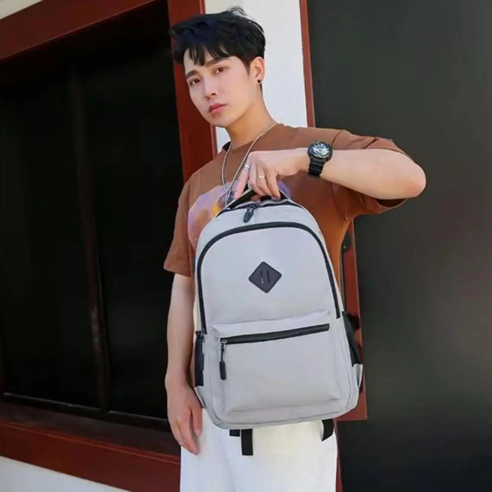 

Unisex Waterproof Men Backpack Portable Trendy Rucksack Multi-Function Simple School Bag Teenage