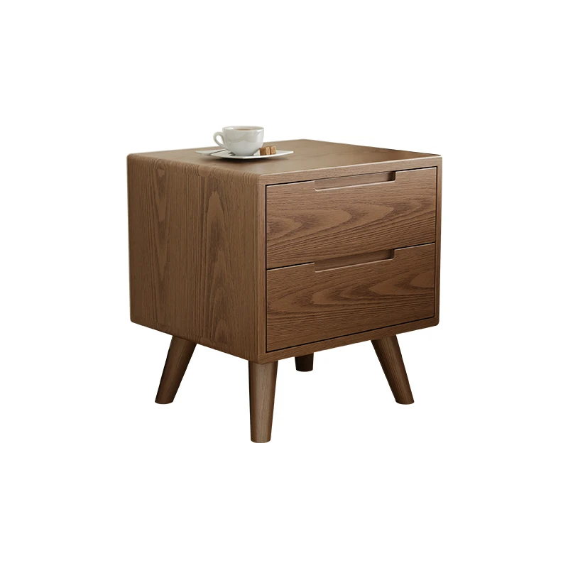 All solid wood bedside table, simple modern bedroom storage cabinet, Nordic household small bedside storage simple storage