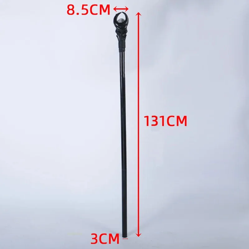 LQHalloween تأثيري الدعائم عصا سحرية الصولجان مع مصباح ليد معالج الموظفين أنيمي الشر الساحرة تأثيري اكسسوارات عصا للمشي يمكن