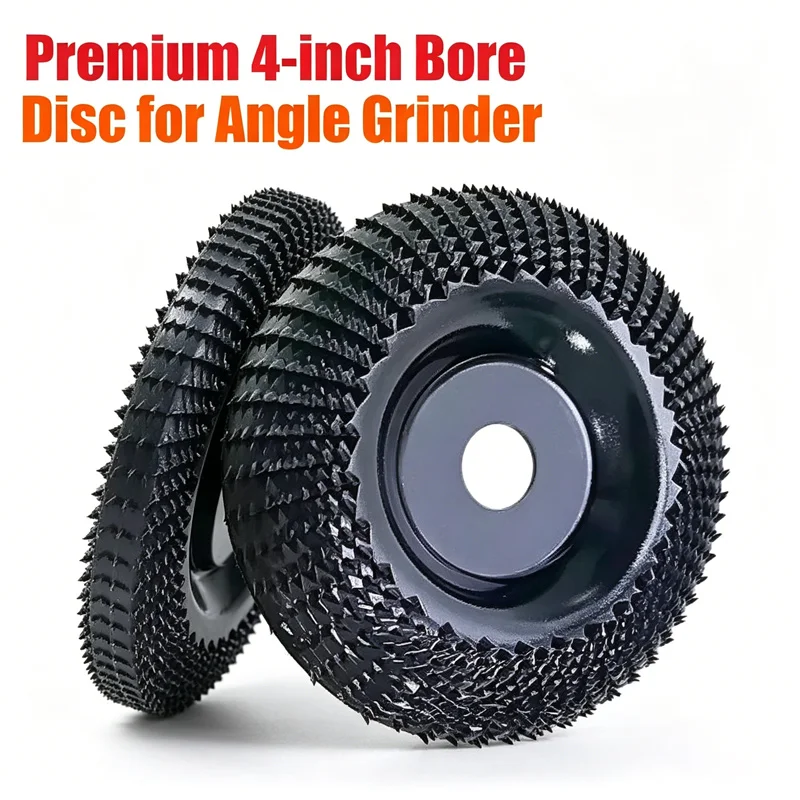 4in Carbide Wood Carving Disc Sharp Spike Grinding Wheel Angle Grinder Disc For Wood Furniture Surface Shaping Sanding