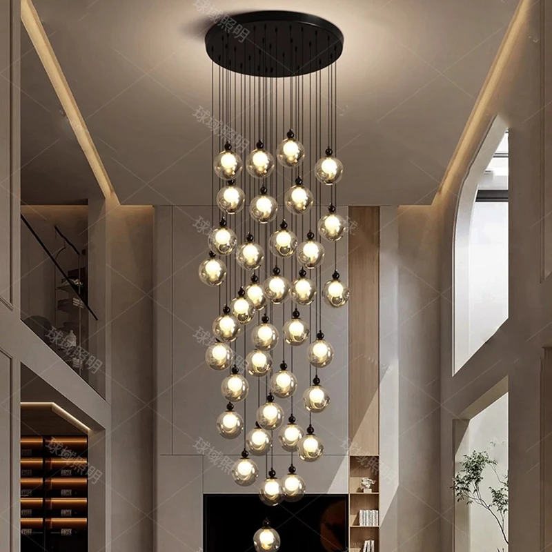 

Современное украшение дома, хрустальная люстра, лестница, подвесной светильник, подвесные светильники для гостиной, внутреннее освещение