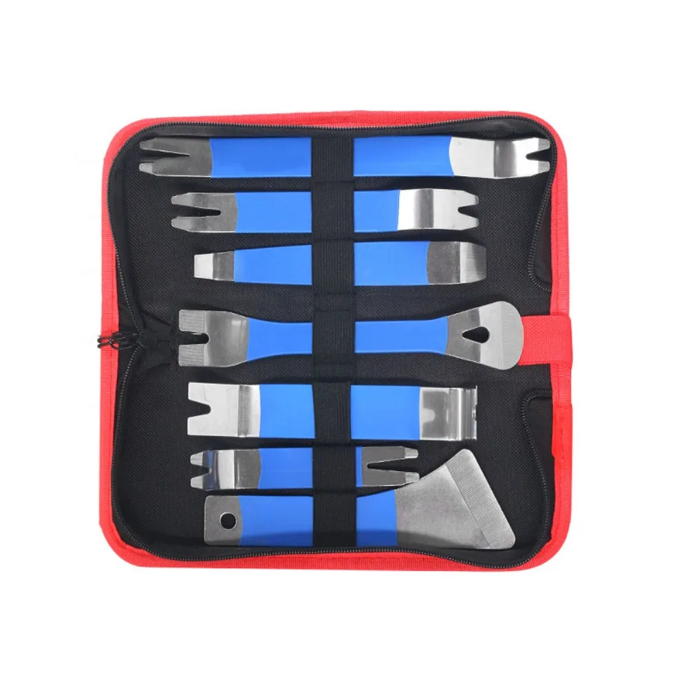 

7 шт./компл. ручной инструмент для автоматического снятия обшивки с сумкой для хранения, нескользящий радиоприемник, прочный портативный инструмент для снятия дверной панели