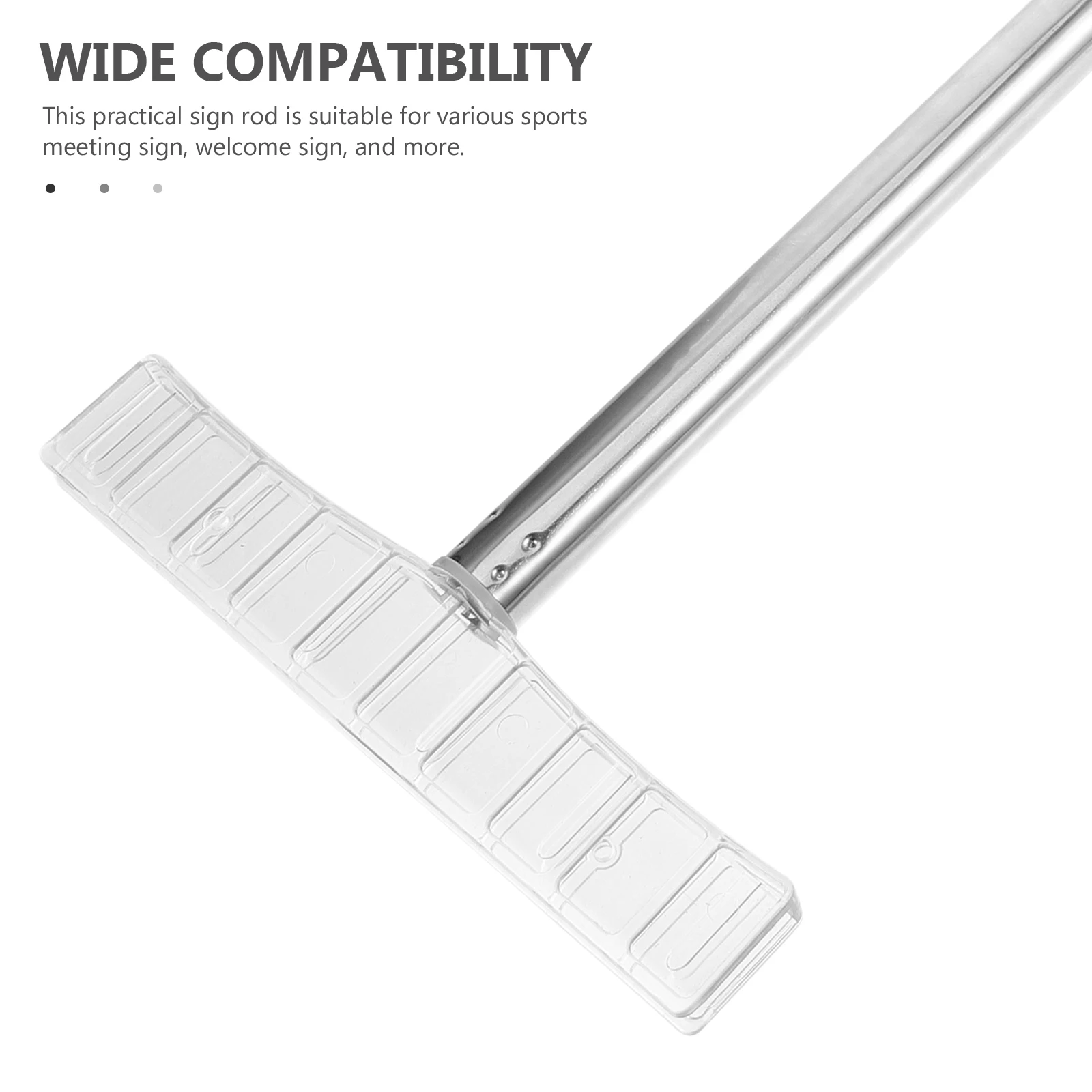 

Extendable Sign Holder Rod 40cm Stainless Pole Guide Brackets Sports Meetings Safe Multi Use Handheld Outdoor