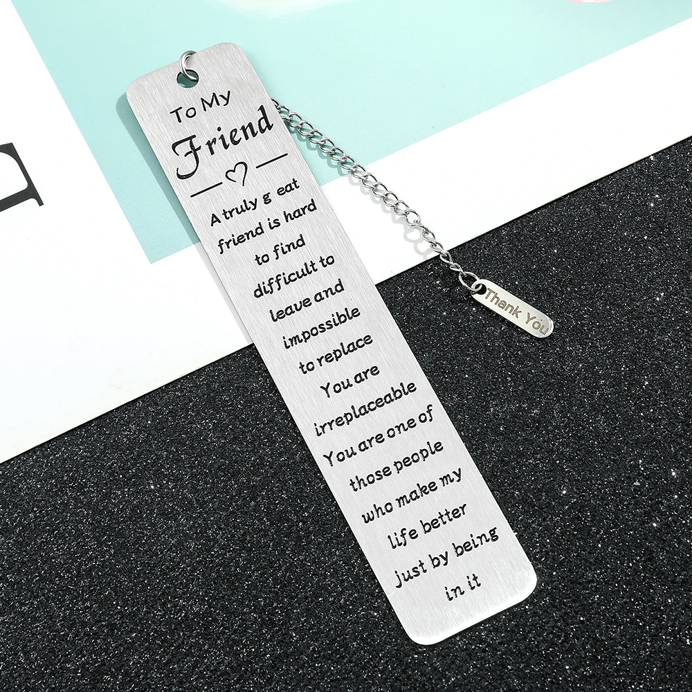 Inspirational metal stainless steel bookmarks, bookmark stationery for students and ideal gifts for friends and family