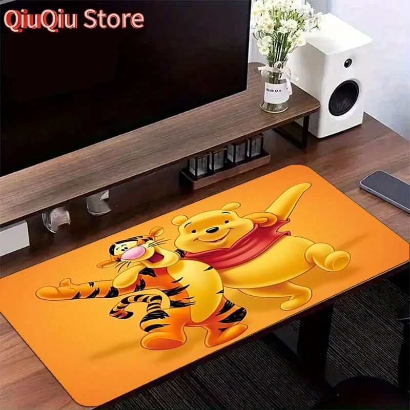 

Winnie the Pooh Mouse Pad, Vibrant Non-Slip Rubber Base, Polyester Oblong Office & Computer Accessory, Rectangular Shape with Po