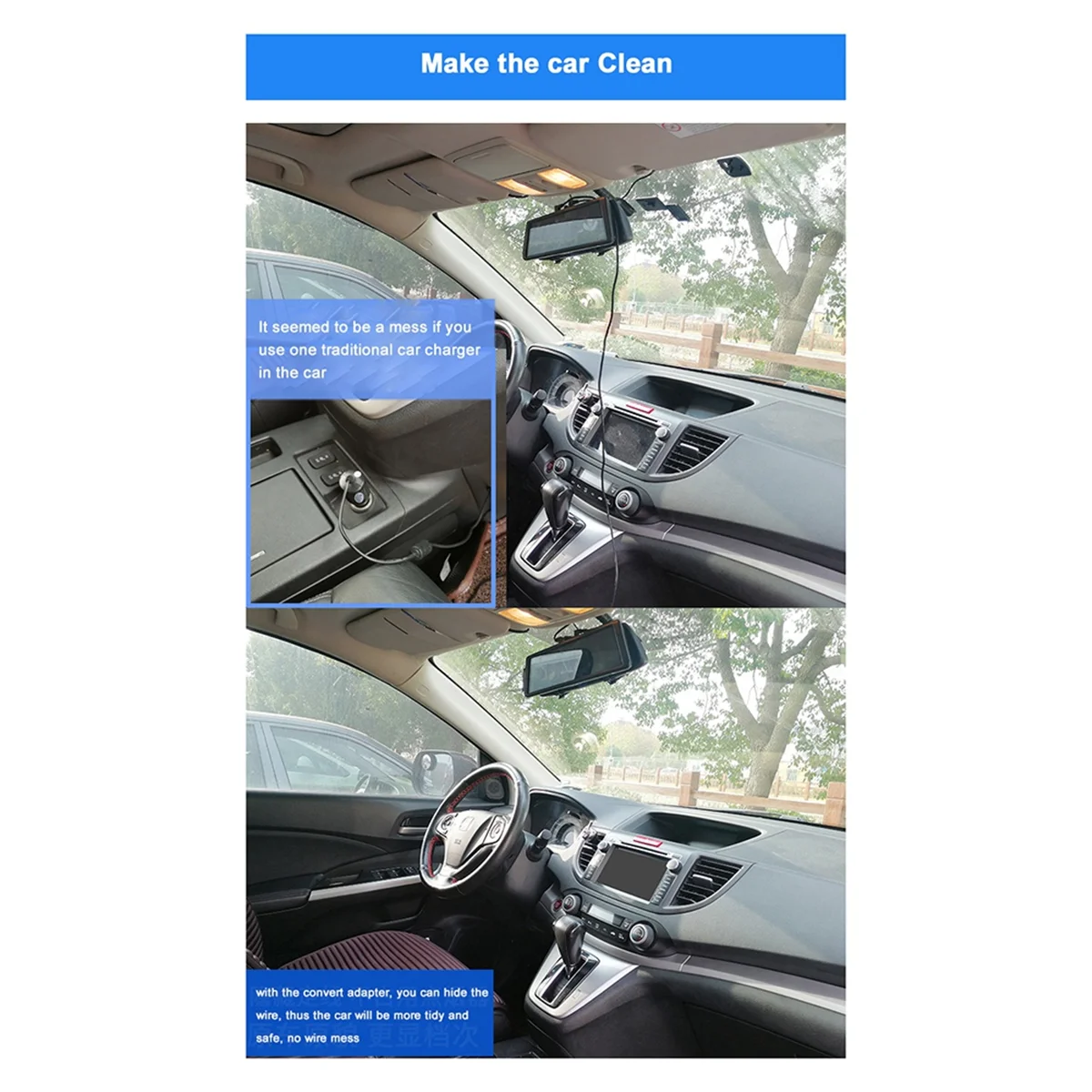 車のダッシュカムワイヤー12/24Vから5V車のダッシュカムワイヤー3.2mミラーDVRハードワイヤーケーブルキットビデオレコーダーミニマイクロUSB充電器ライン