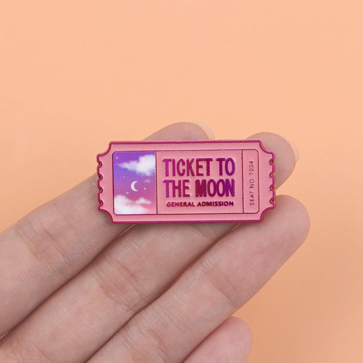 القمر تذكرة التلبيب دبابيس لحقائب الظهر Kawaii دبابيس للنساء المينا دبوس الأزياء والمجوهرات اكسسوارات الأصدقاء هدية