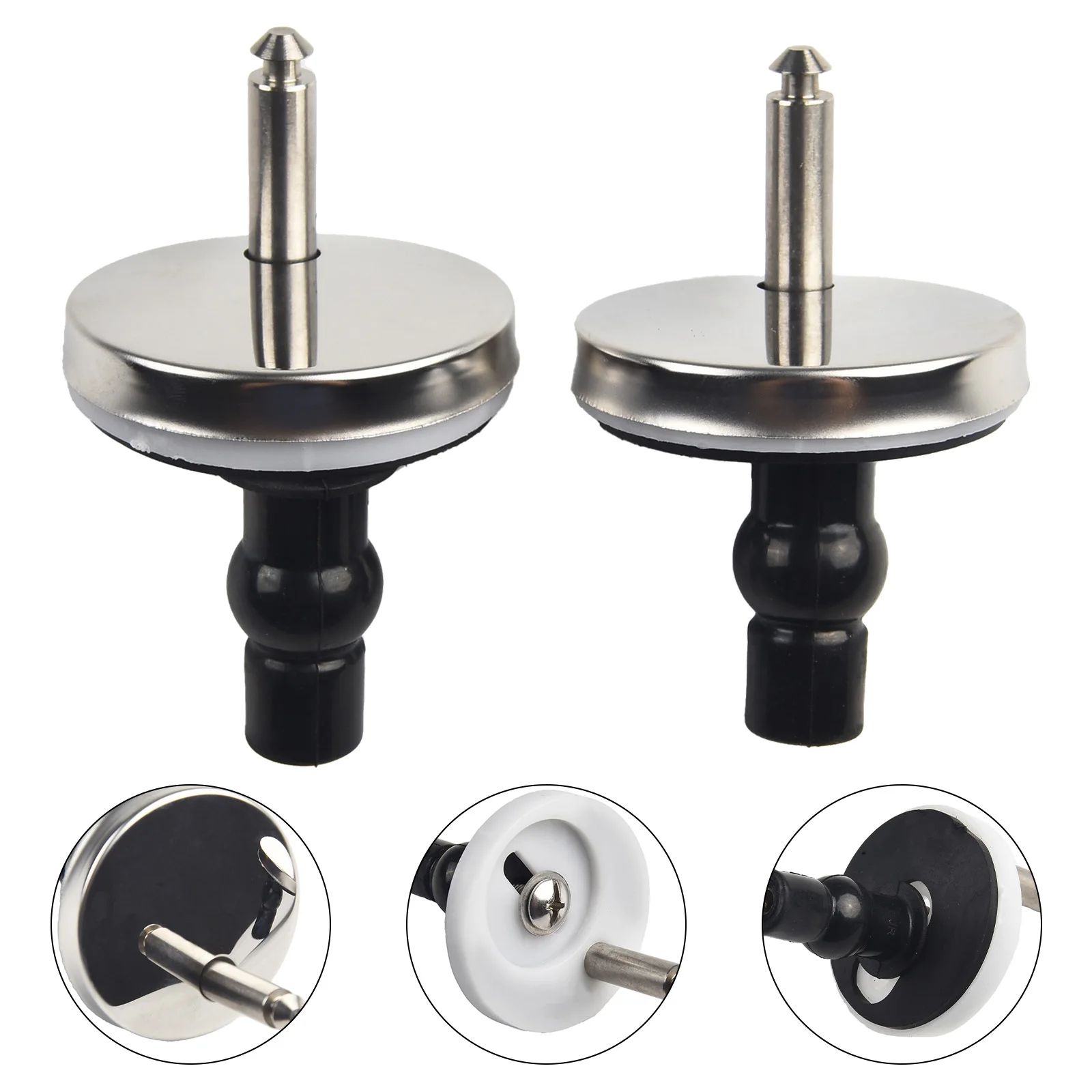 Hinge Pack Toilet Hinge Hinge Pair Quick Sliver&Black Soft Stainless Steel Top Close 2pcs。 Toilet Hinges Brand New