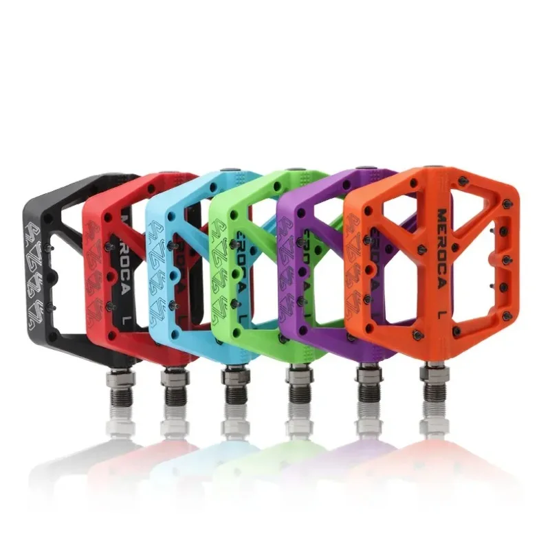 AliExpress MEROCA Ultra-Light MTB/Road/BMX Platform Pedals Nylon Fiber Wide Design Sealed Bearings Bicycle Pedals for Mountain Road Riding