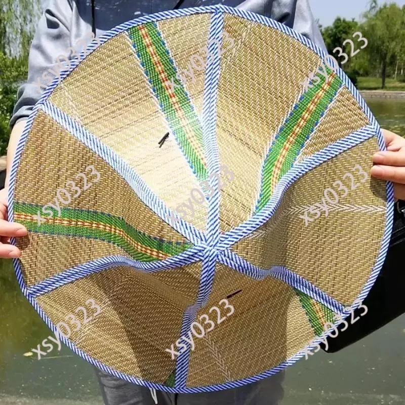 Foldable Wide Brim Straw Hat, Summer  Protection Cap for Fishing Farming Outdoor Men Women