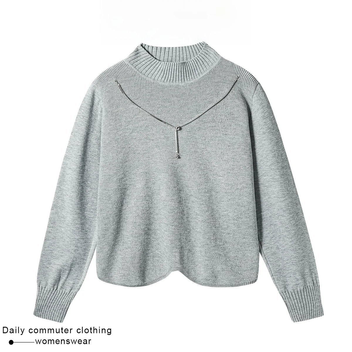 

Coehkg Lazy Sle Color f вязаный свитер с высоким воротником, женский новый свободный длинный топ све на осень-зиму