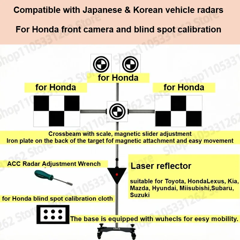 ADAS Calibration Tool with MmWave Radar Calibration for Japanese Korean Cars, for Honda Front Camera and Blind Spot Calibration