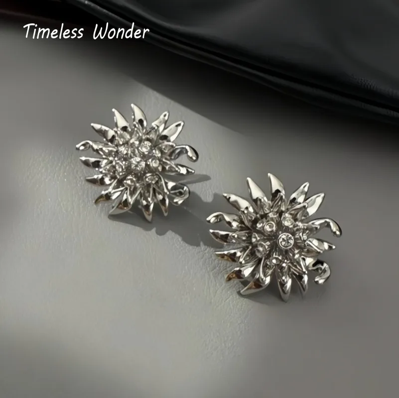 

Timeless Wonder Fancy Zircon Geo Floral Stud Earrings for Women Designer Jewelry Luxury Top Rare Gift Sweet 3612
