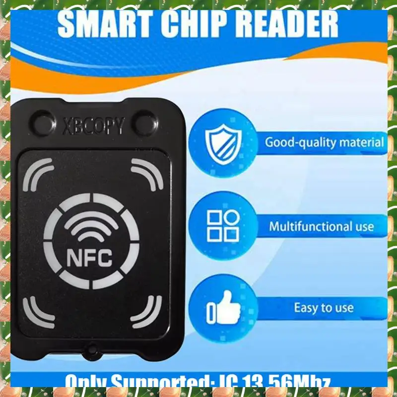 

JAJA RFID Smart Chip Card Reader Copier +3XCUID Keychain NFC Encryption Key Reader IC 13.56Mhz RFID Token Clone Duplicator
