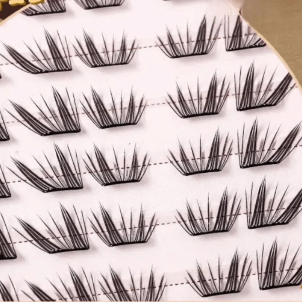 9-13mm Length False Eyelashes Natural Look Cluster Design DIY Lash Extension Kit Bond and Seal Self-Adhesive False Eyelashes