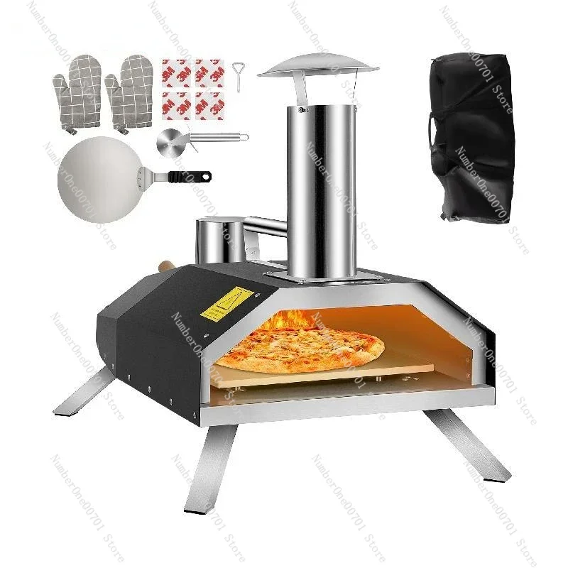 Portable Pizza Oven Good Insulation Effect 304 Stainless Steel Foldable Feet Complete Accessories Bag for Outdoor Cooking