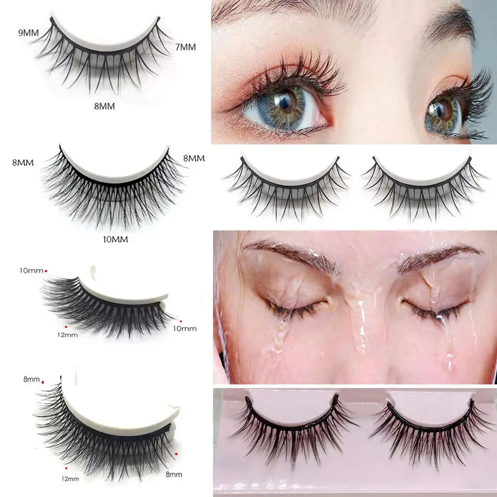 Reusable Self-Adhesive False Eyelashes Multiple Sticky Glue False Eyelashes Natural Fake Lashes Makeup Tool Accessories