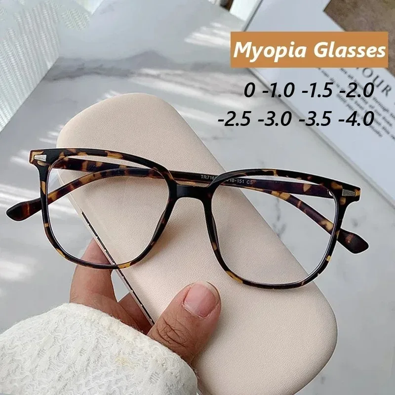 Lunettes de myopie pour femmes, rétro, Anti-lumière bleue, bloquant la vue de près, Prescription optique, lunettes à courte vue