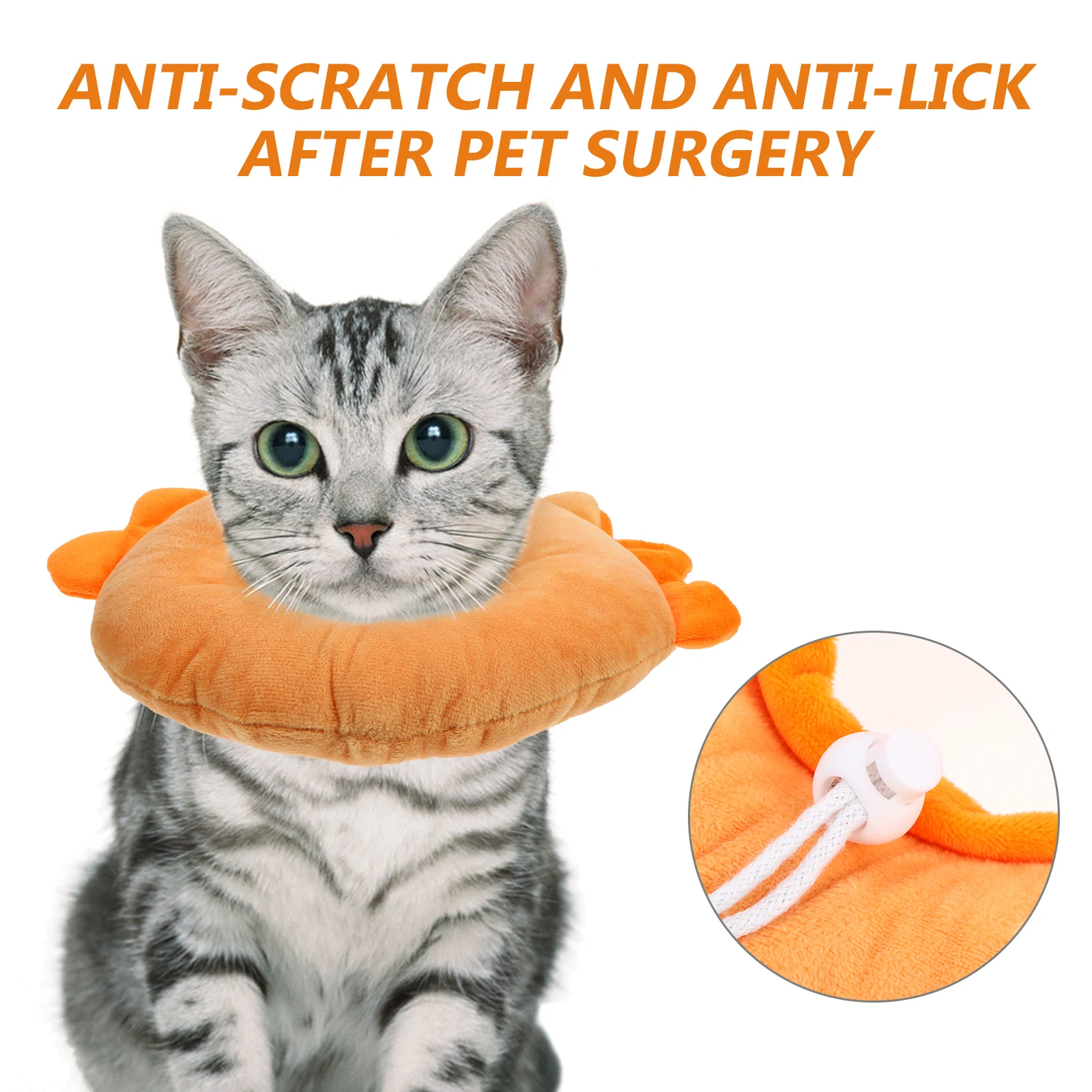 

Adjustable Cartoon Animal Shape Cat Recovery Collar Post Surgery Wound Healing Oral Care Anti Lick Anti Scratch Cone For Small