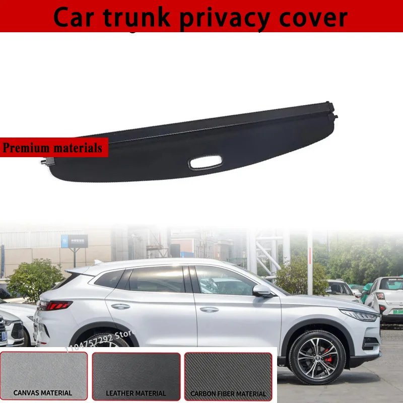 For BYD Song Plus EV DM-i 2021-2025 Rear Rack Partition Shelter Shield Shade Luggage Cargo StorageTrunk Curtain Cover Organizer